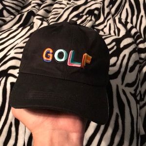 Black golf hat
